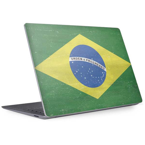 Brazil Flag Distressed Surface Laptop 3 13.5in Skin